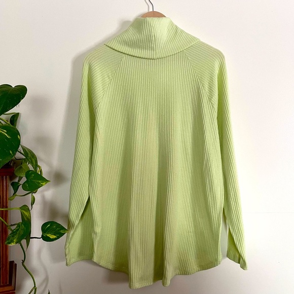 Sonoma Lime Green Soft Ribbed Cowl Neck Sweater Size XXL - Picture 9 of 9